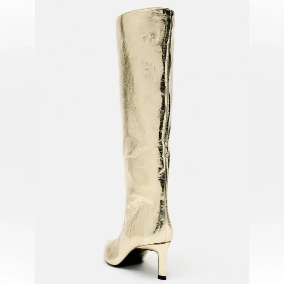 Zara metallic heeled boots - Picture 5 of 11
